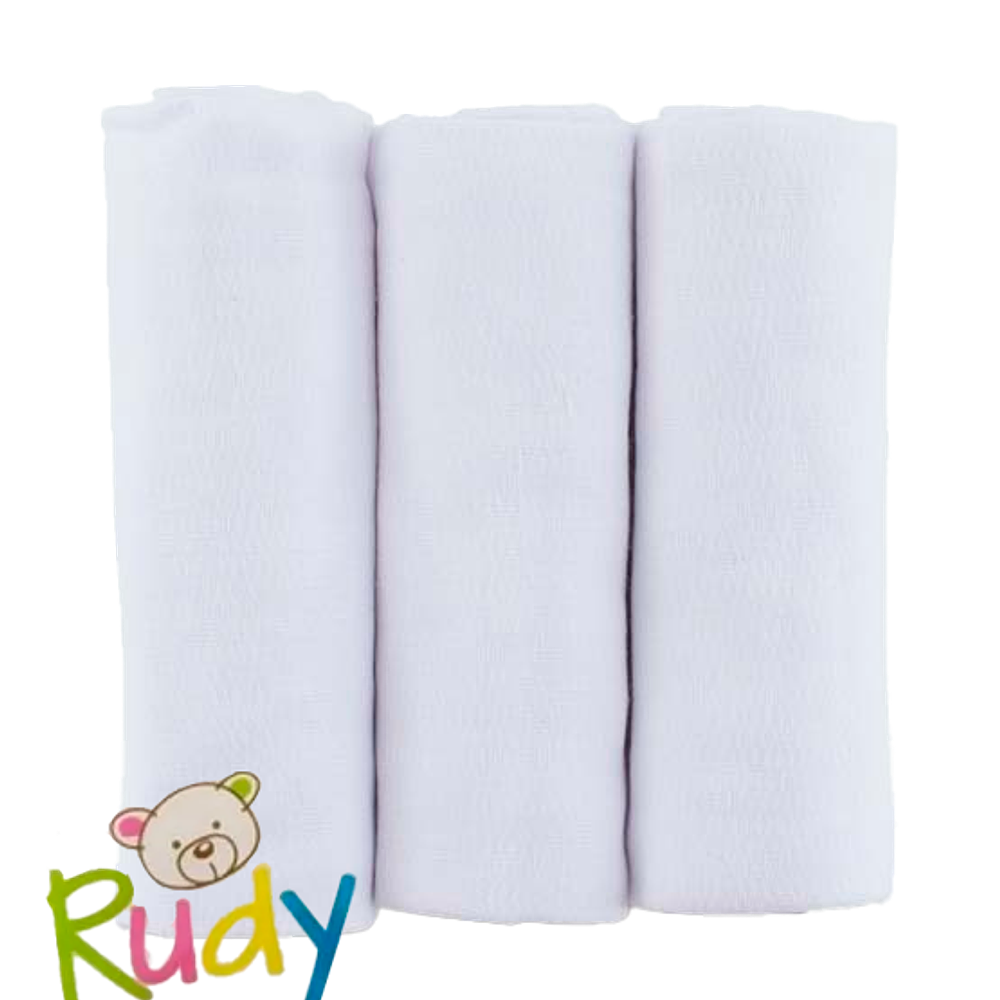 Set Rudy 3 pañales blanco