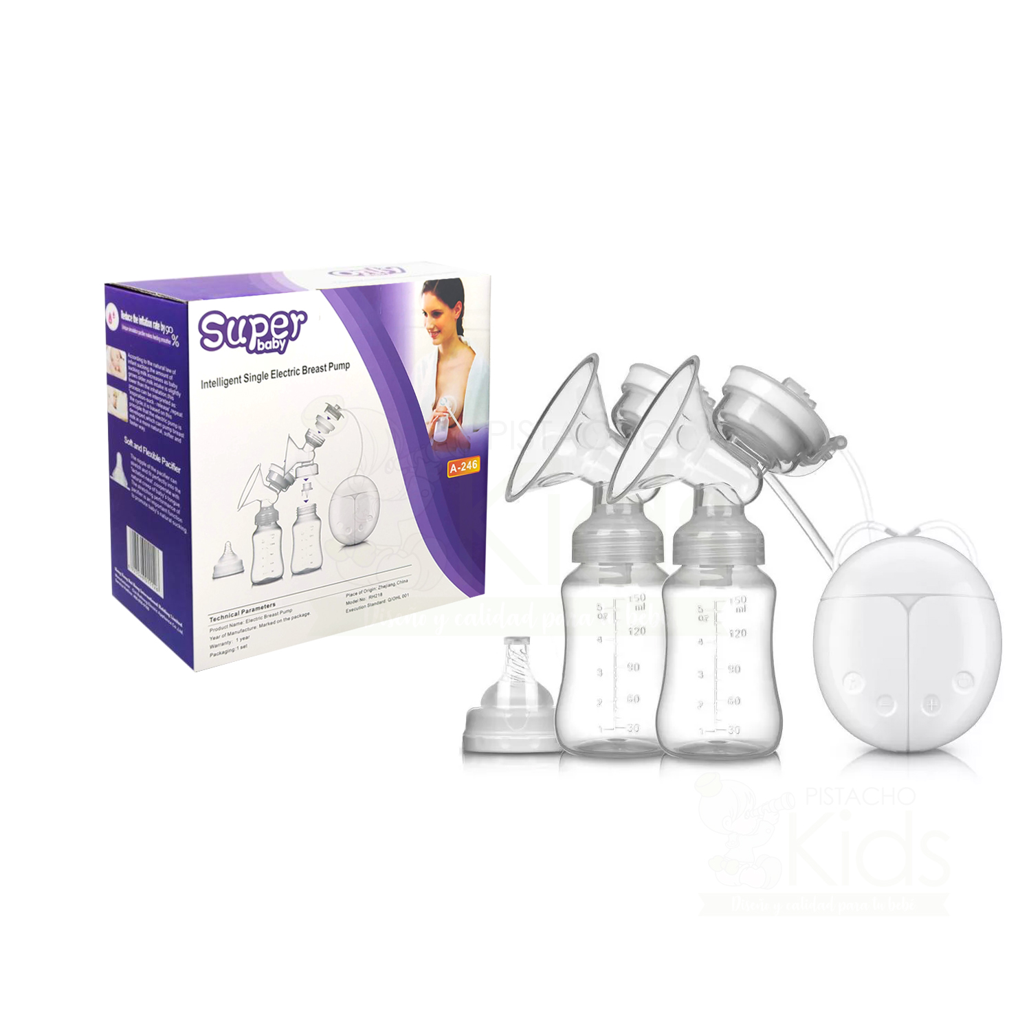 Extractor de leche Eléctrico Doble Bebesit