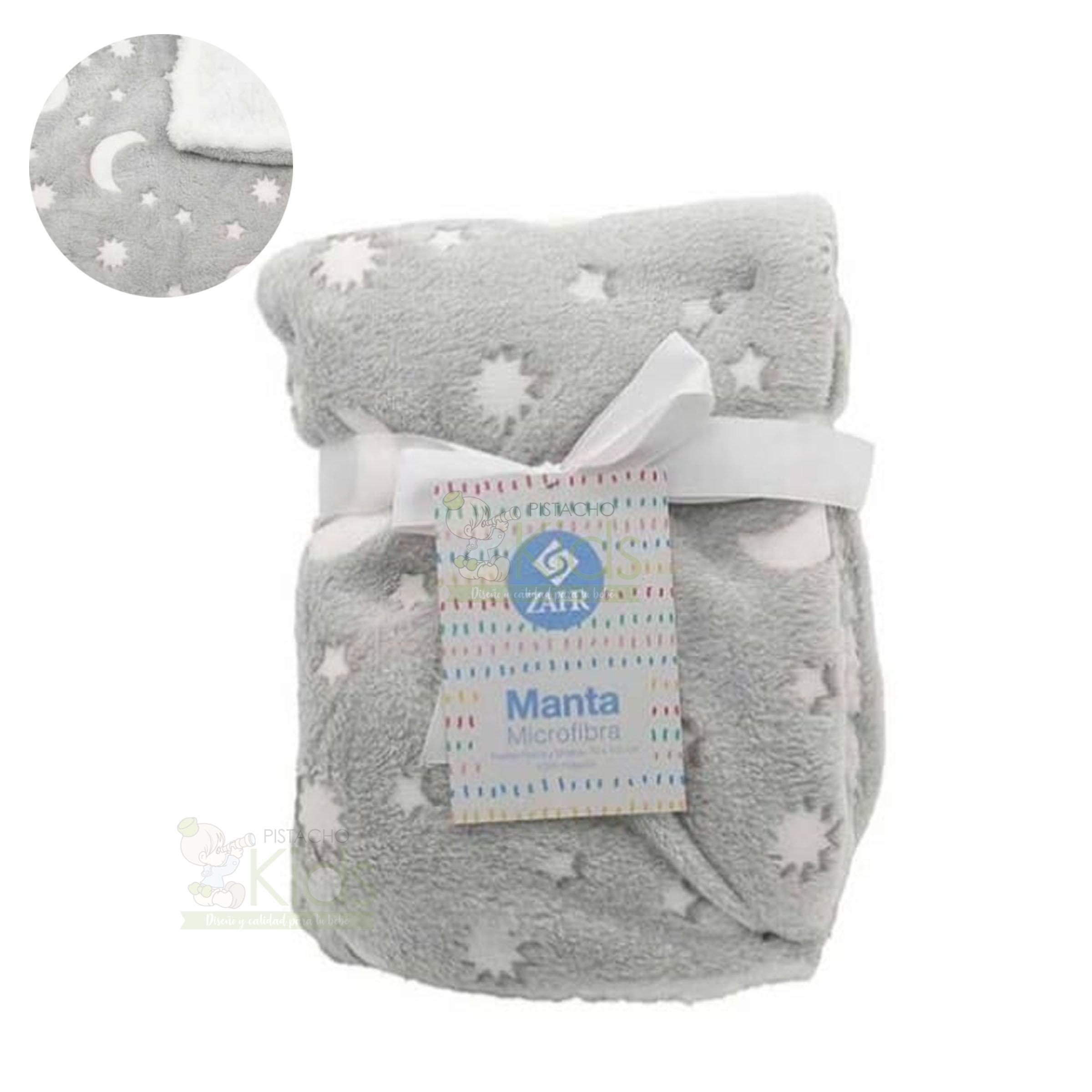 Manta Infantil ZAHR Sherpa Gris 70x100 cm