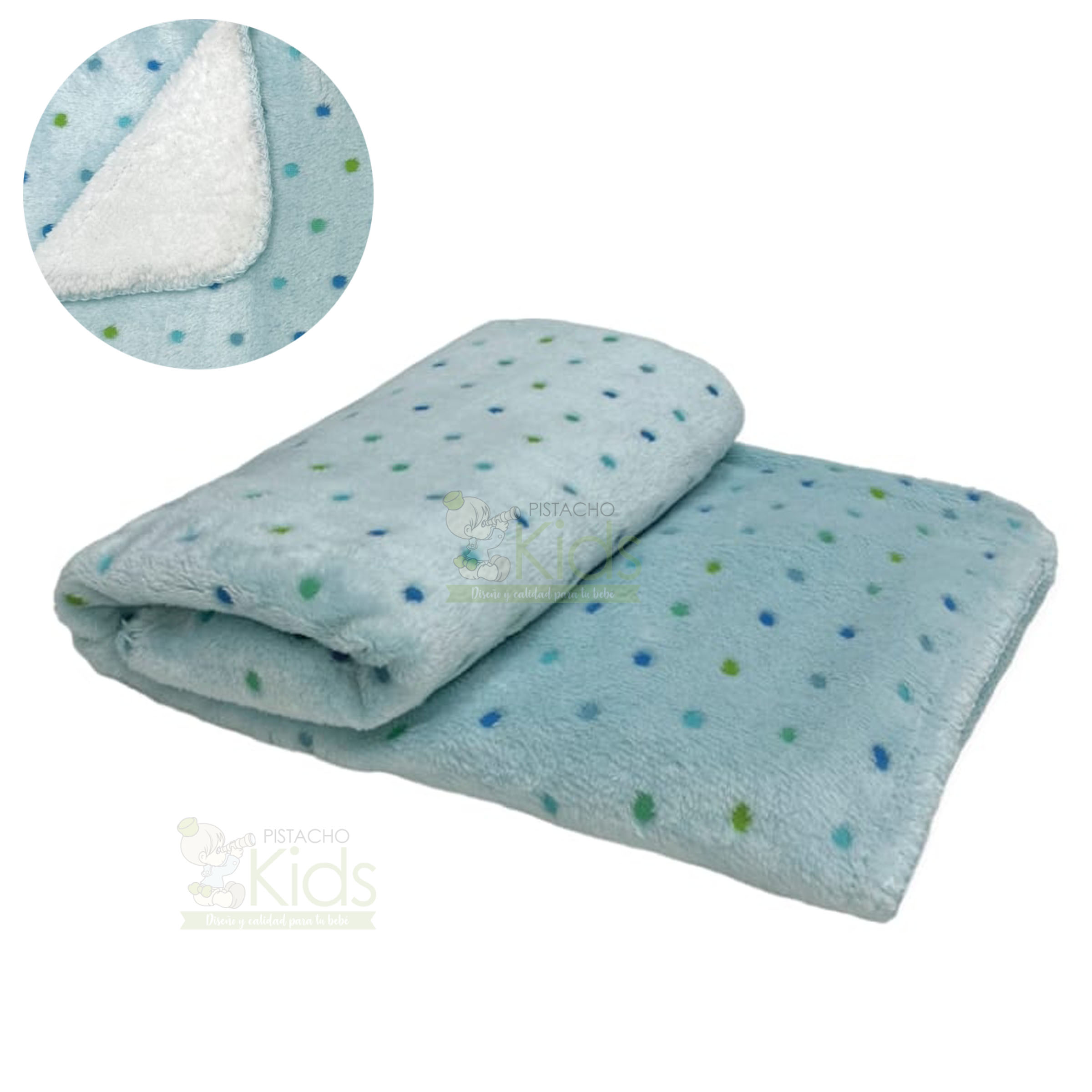 Manta Infantil ZAHR Sherpa Celeste 70x100 cm