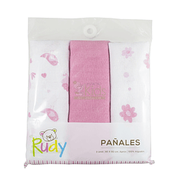 Set Rudy 3 pañales rosado