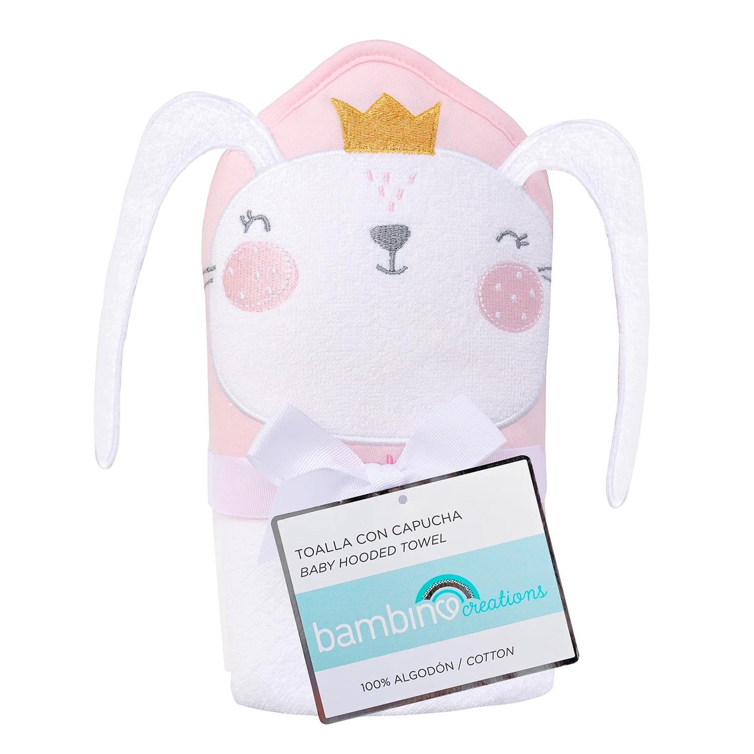 Toalla con Capucha 100% Algodón - Coneja Princesa