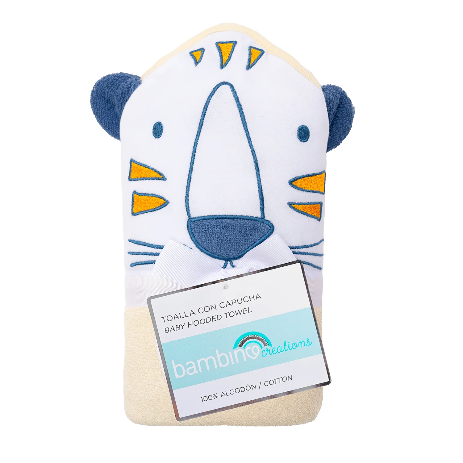 Toalla con Capucha 100% Algodón - Tigre