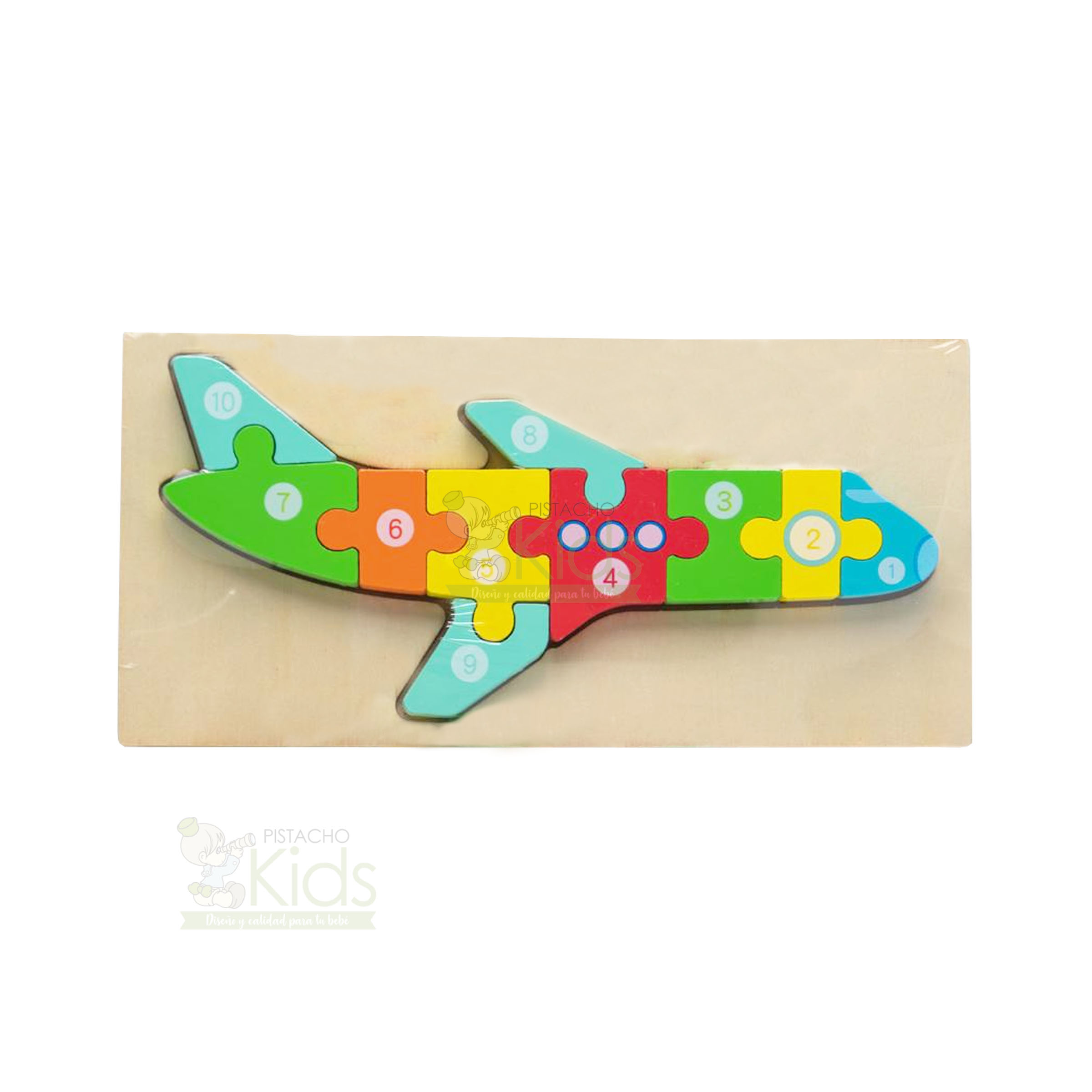 Puzzle de madera 10pcs Avion