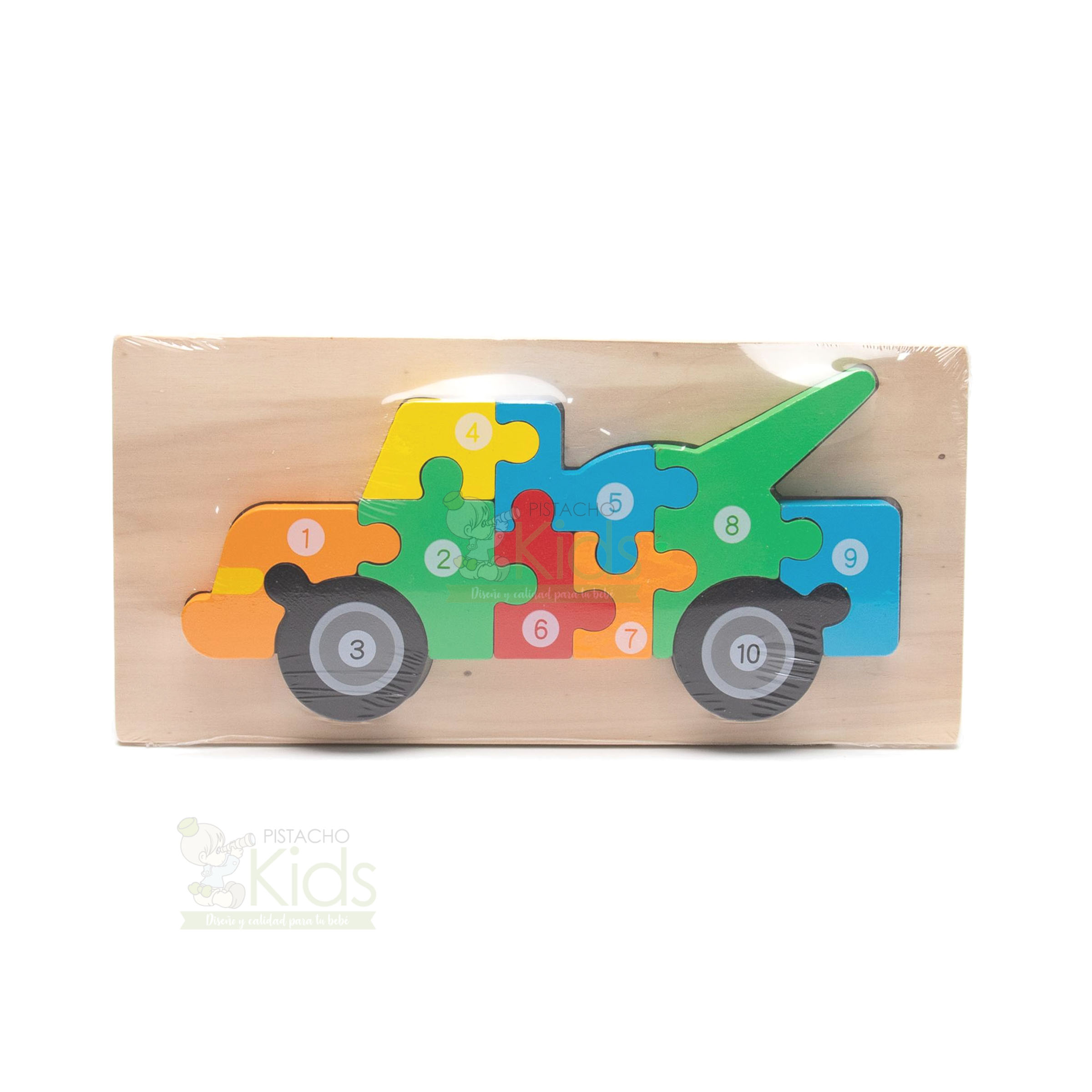 Puzzle de madera 10pcs Grua