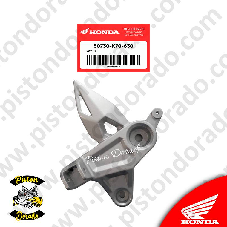 Base de estribo derecho de conductor CB190R V2 Honda Original 1