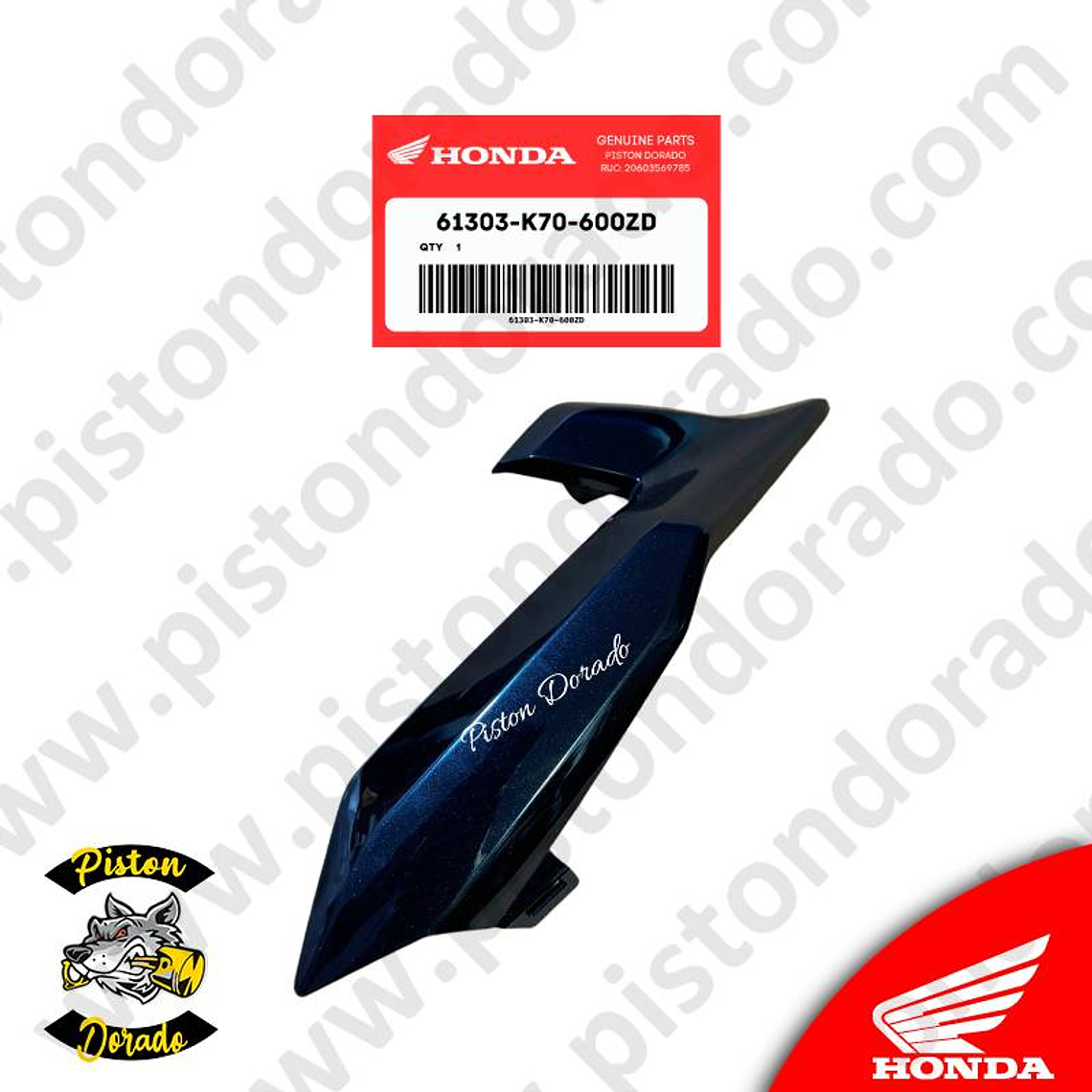 Adorno de faro delantero izquierdo azul CB190R V1 Honda Original 1