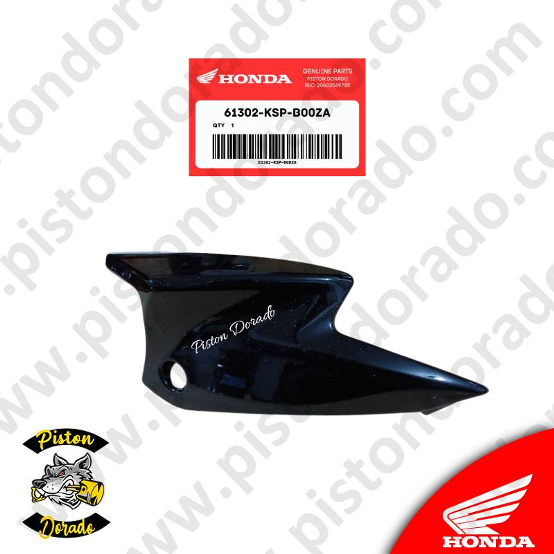 Adorno derecho de faro delantero negro CBF150 INVICTA V1 Honda Original 1