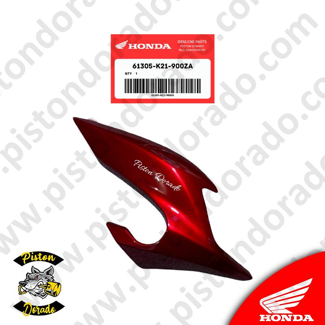 Adorno derecho de faro delantero rojo CBF150 INVICTA V2 Honda Original 1