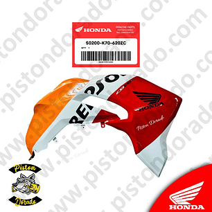 Cubierta de tanque derecho repsol CB190R V1 Honda Original