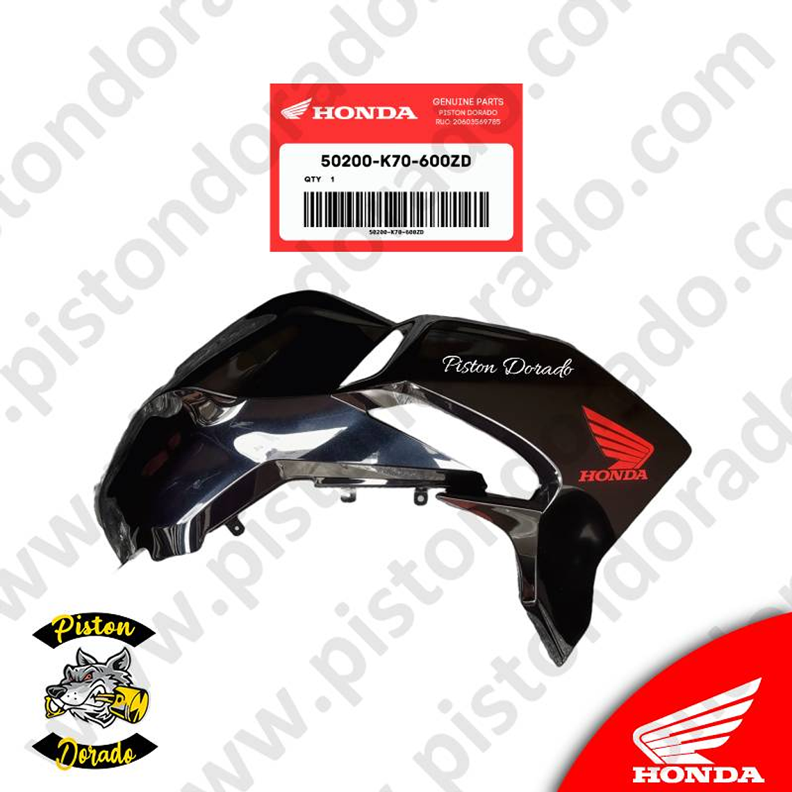 Cubierta de tanque derecho azul CB190R V1 Honda Original 1