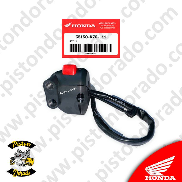 Comando derecho CB190R Honda Original 3