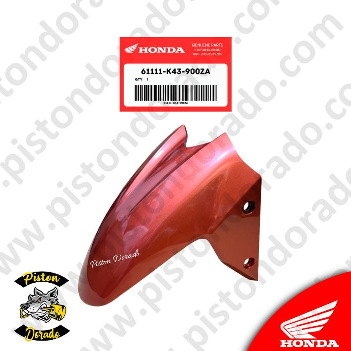 Tapabarro delantero anaranjado CBF160M Honda Original 2