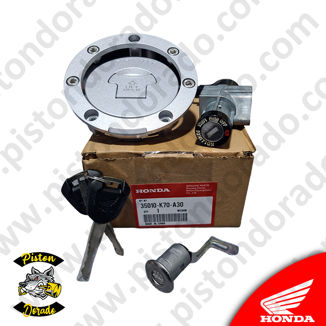 Kit de chapa de encendido y bloqueo CB190R V2 Honda Original 1