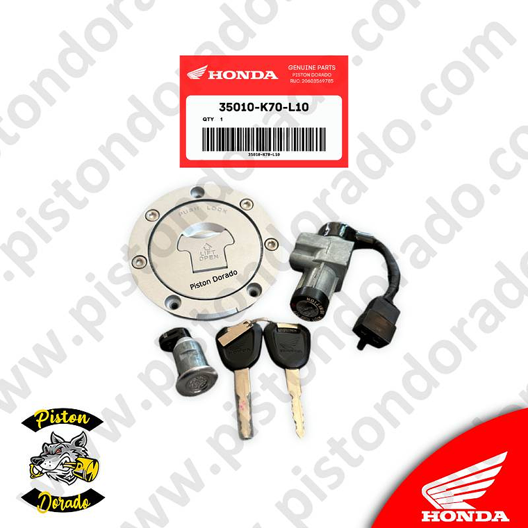 Kit de chapa de encendido y bloqueo CB190R V1 Honda Original 3