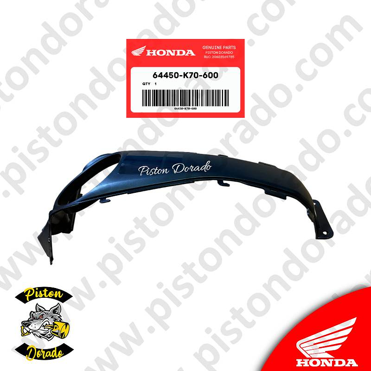 Cubierta central de tanque CB190R V1 Honda Original 3