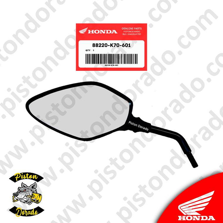 Espejo izquierdo CB190R y CBF125F TWISTER Honda Original 1