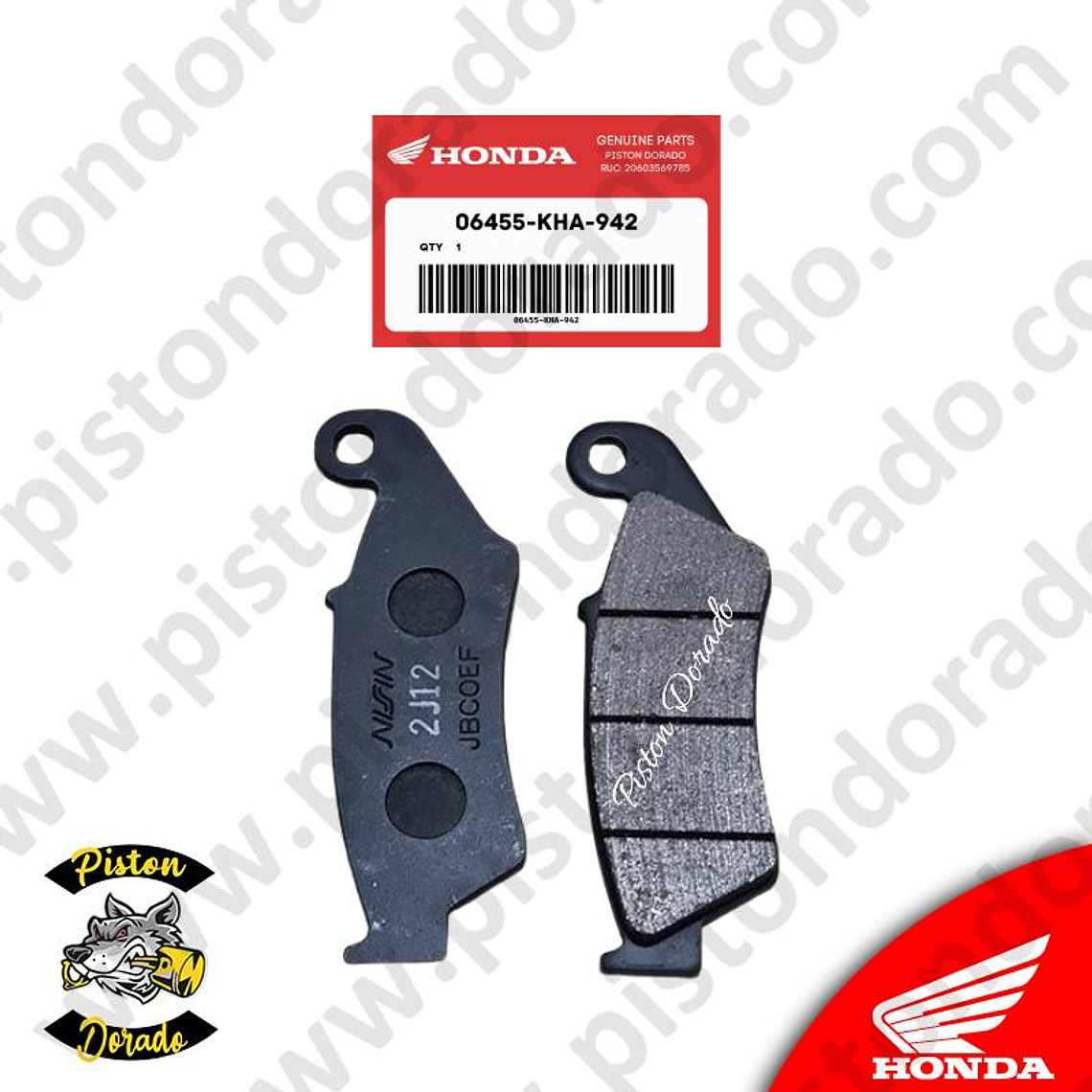 Juego de pastillas de freno delanteras XR125L/XR150L/XR190/CTX200/TORNADO250 Honda Original 2