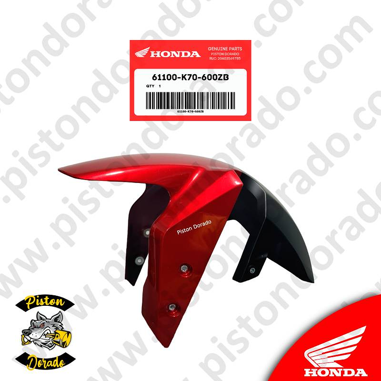 Tapabarro delantero rojo CB190R V1 Honda Original 1
