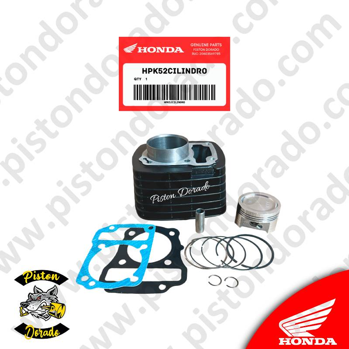 Kit de cilindro y anillos estandar CBF125 TWISTER Honda Original 1
