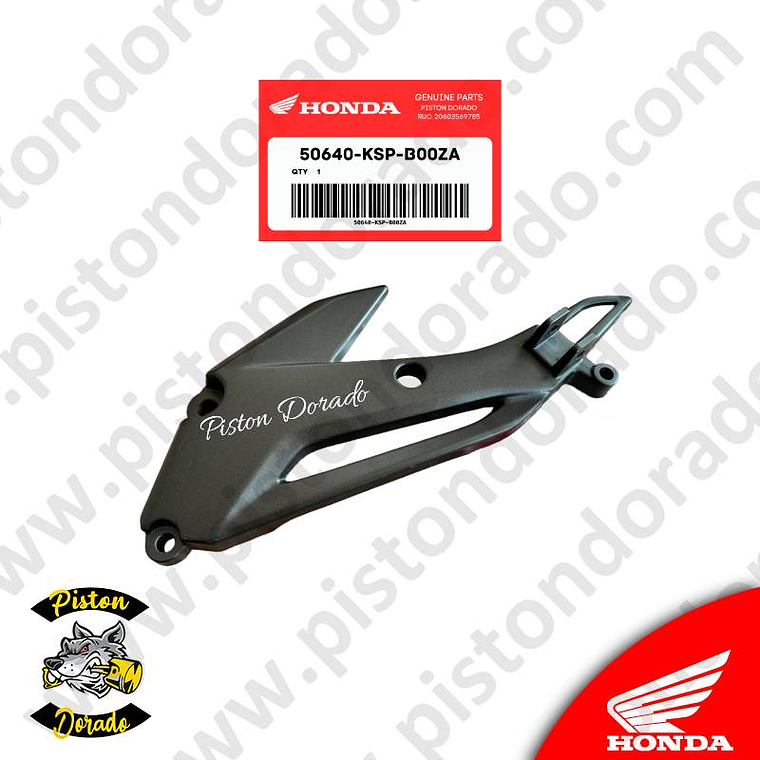 Soporte de estribo izquierdo de piloto CBF150 INVICTA V1 Honda Original 1