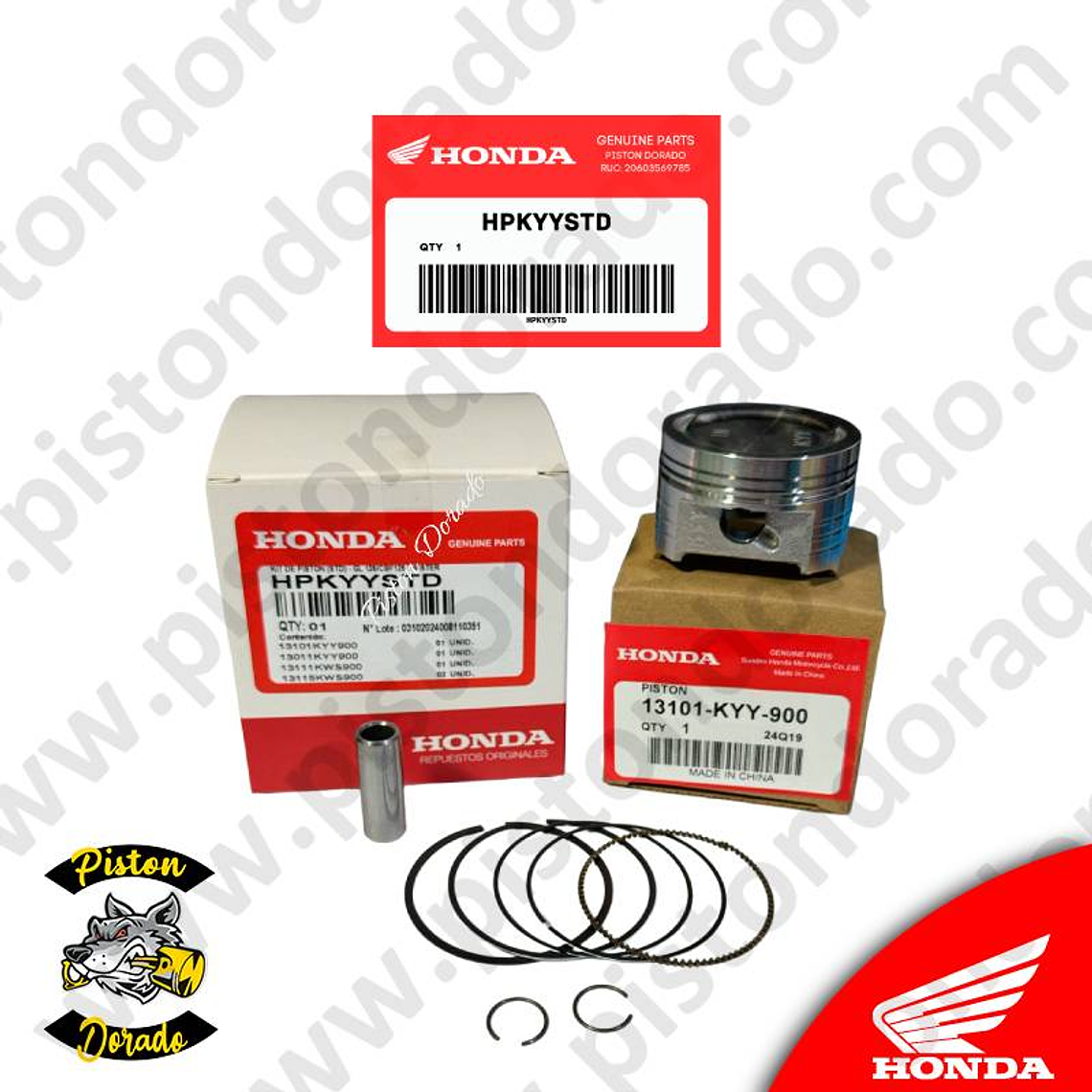 Kit de piston estandar CBF125 TWISTER y GL125 Honda Original 1