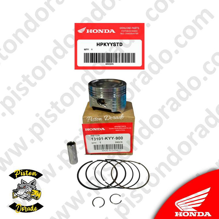 Kit de piston estandar CBF125 TWISTER y GL125 Honda Original 2