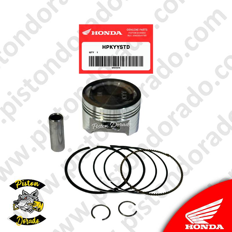 Kit de piston estandar CBF125 TWISTER y GL125 Honda Original 3