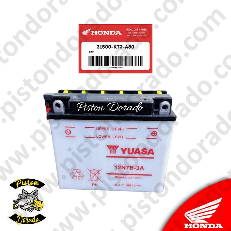 Bateria YUASA (12N7B-3A) Honda Original 1