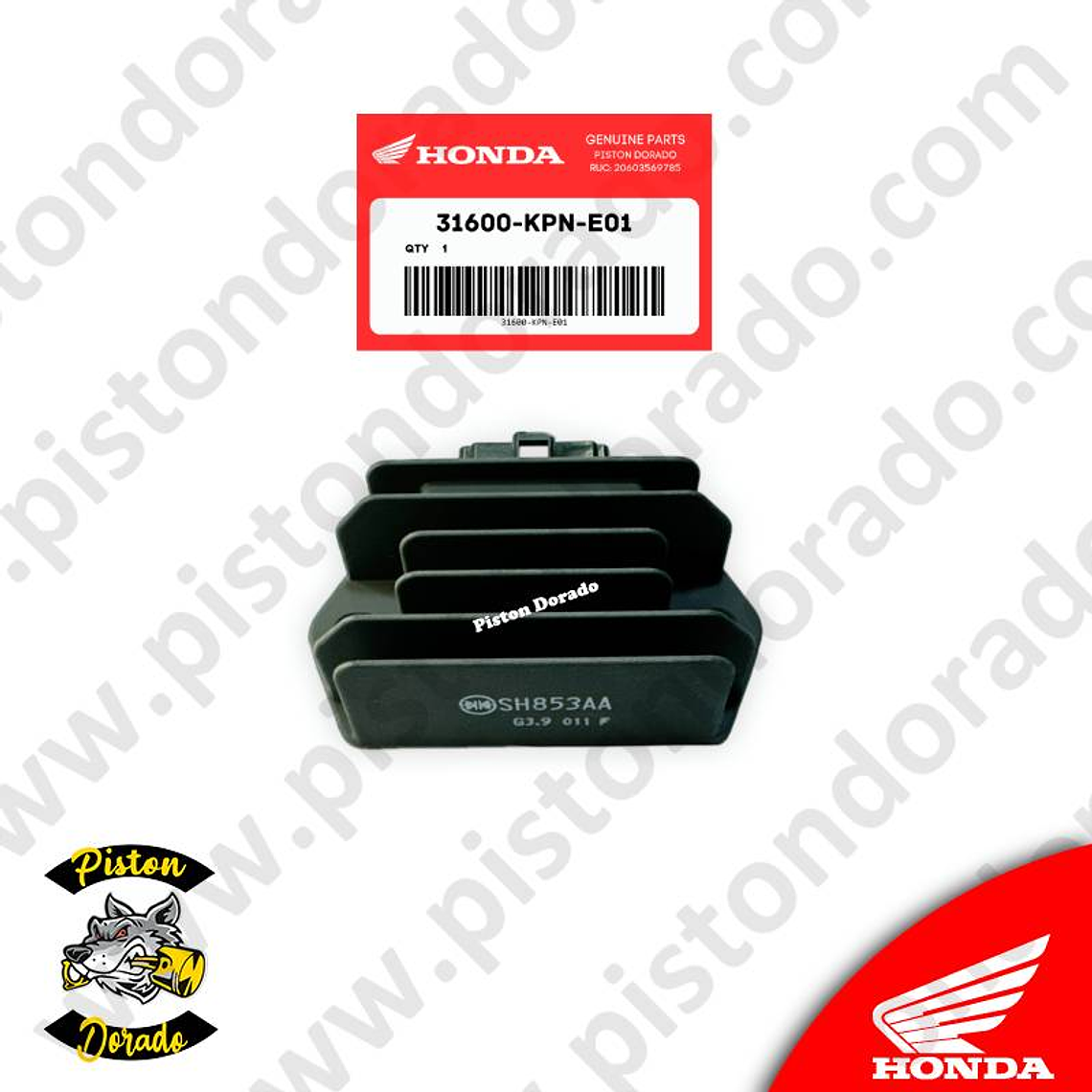Rectificador regulador de voltaje CB190R V1 y CBF125 FI Honda Original 2