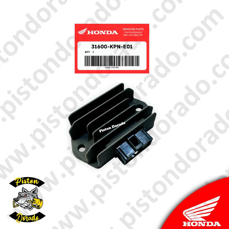 Rectificador regulador de voltaje CB190R V1 y CBF125 FI Honda Original 1