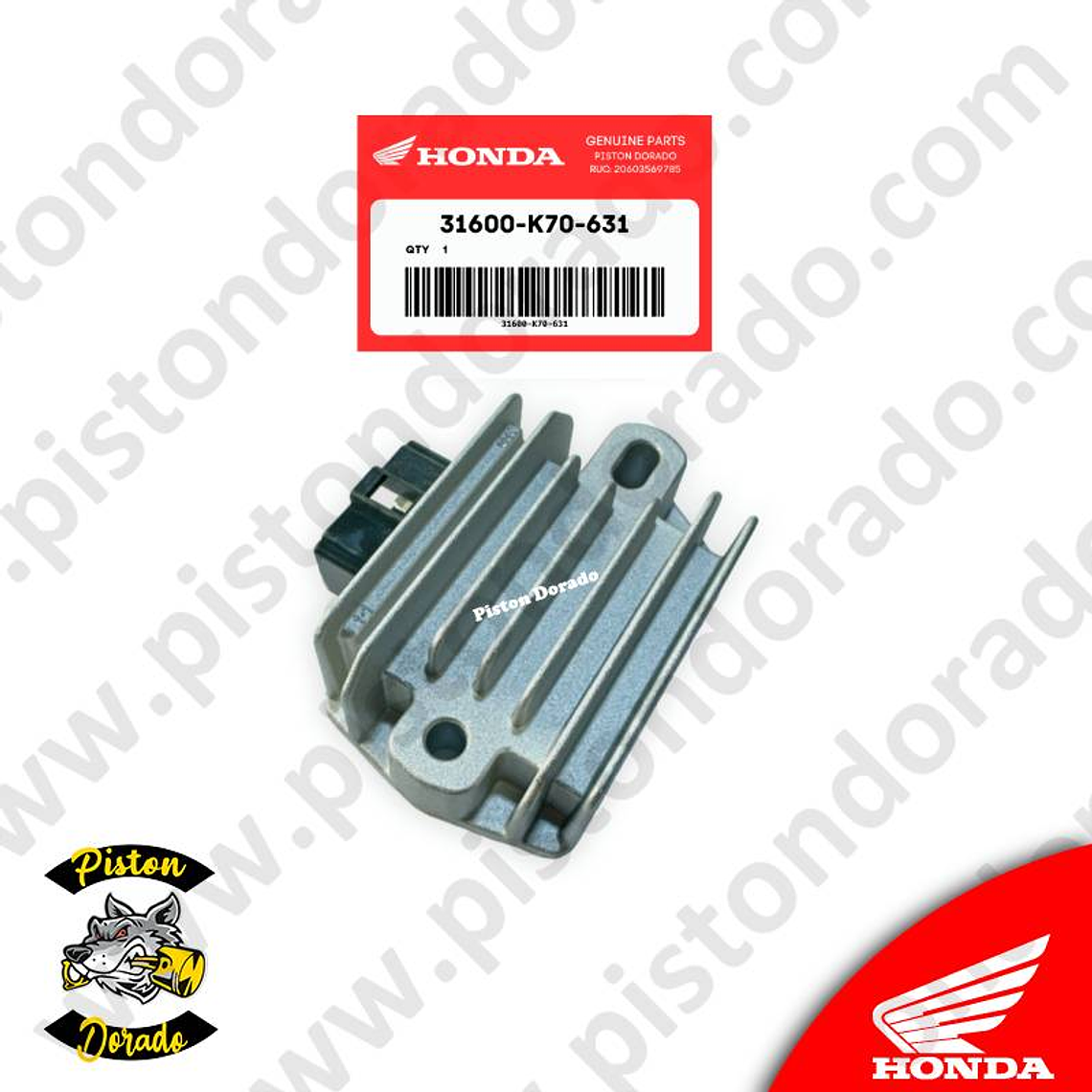Rectificador regulador de voltaje CB190R V2 Honda Original 3