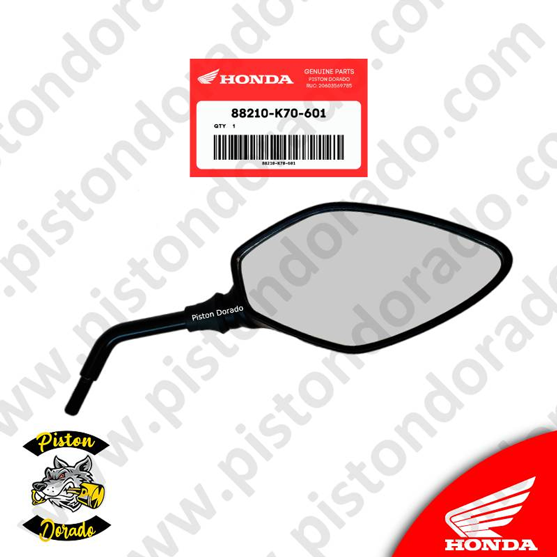 Espejo derecho CB190R y CBF125F TWISTER Honda Original 1