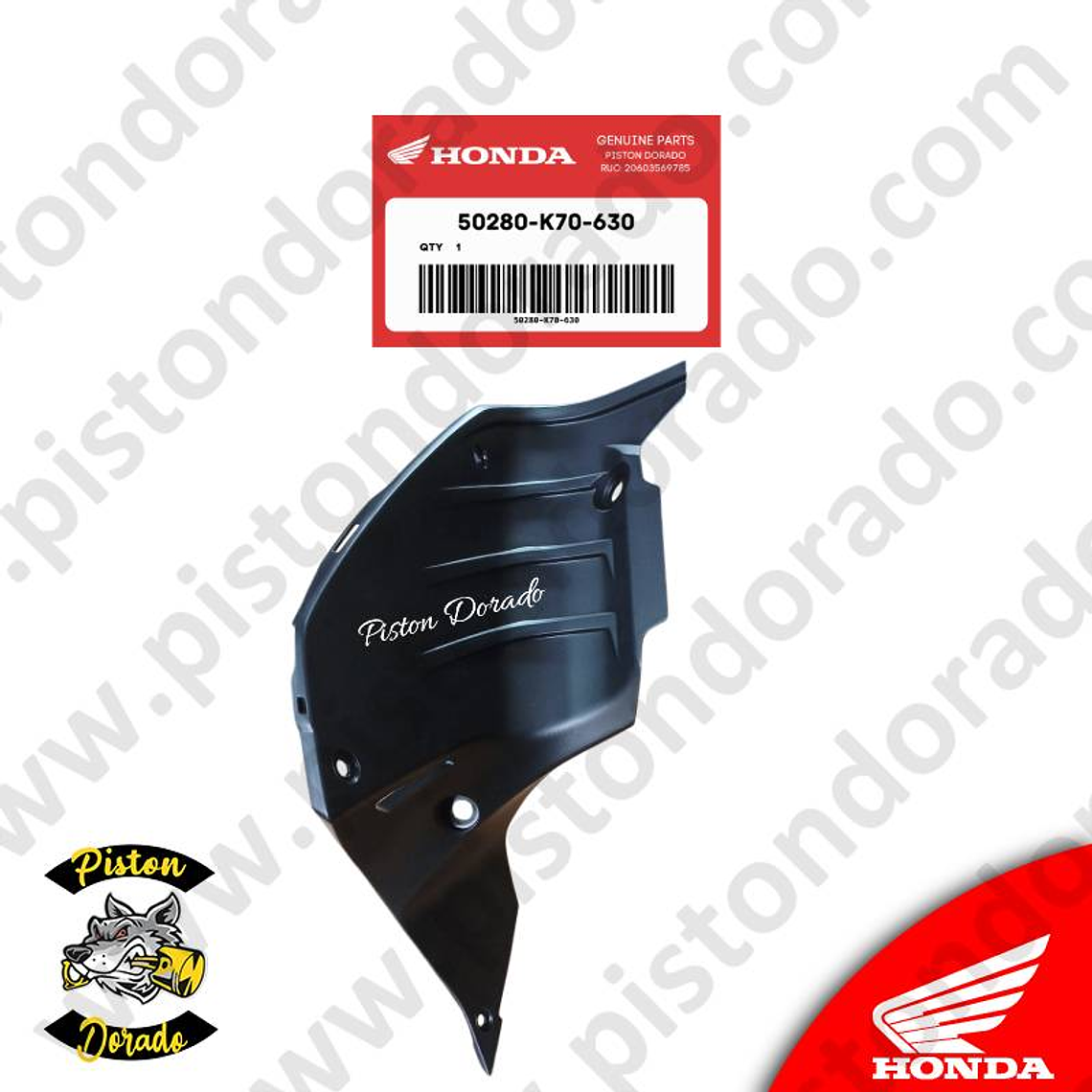 Cubierta de tanque interno derecho CB190R V2 Honda Original 1