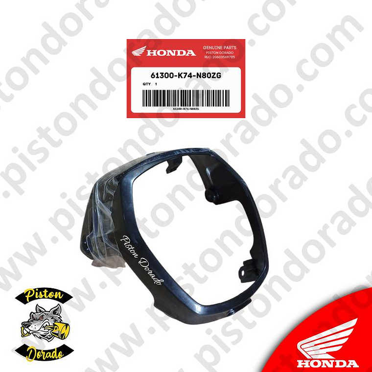 Cubierta de faro delantero negro NAVI Honda Original 1