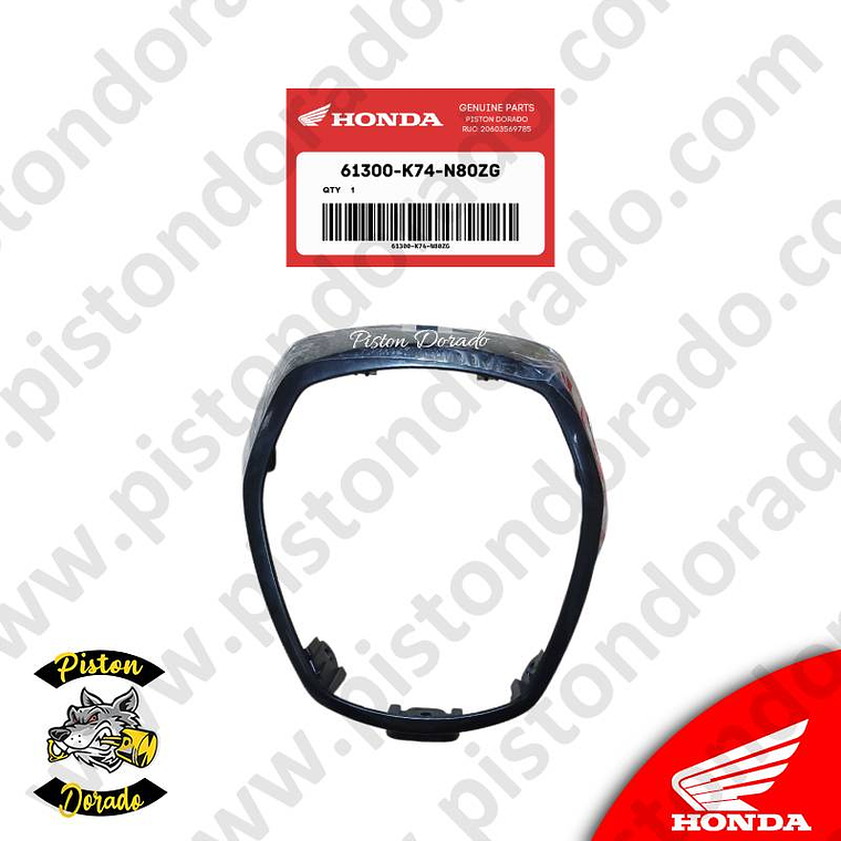 Cubierta de faro delantero negro NAVI Honda Original 2
