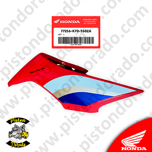 Cubierta posterior derecho Tricolor CB190R V2 Honda Original