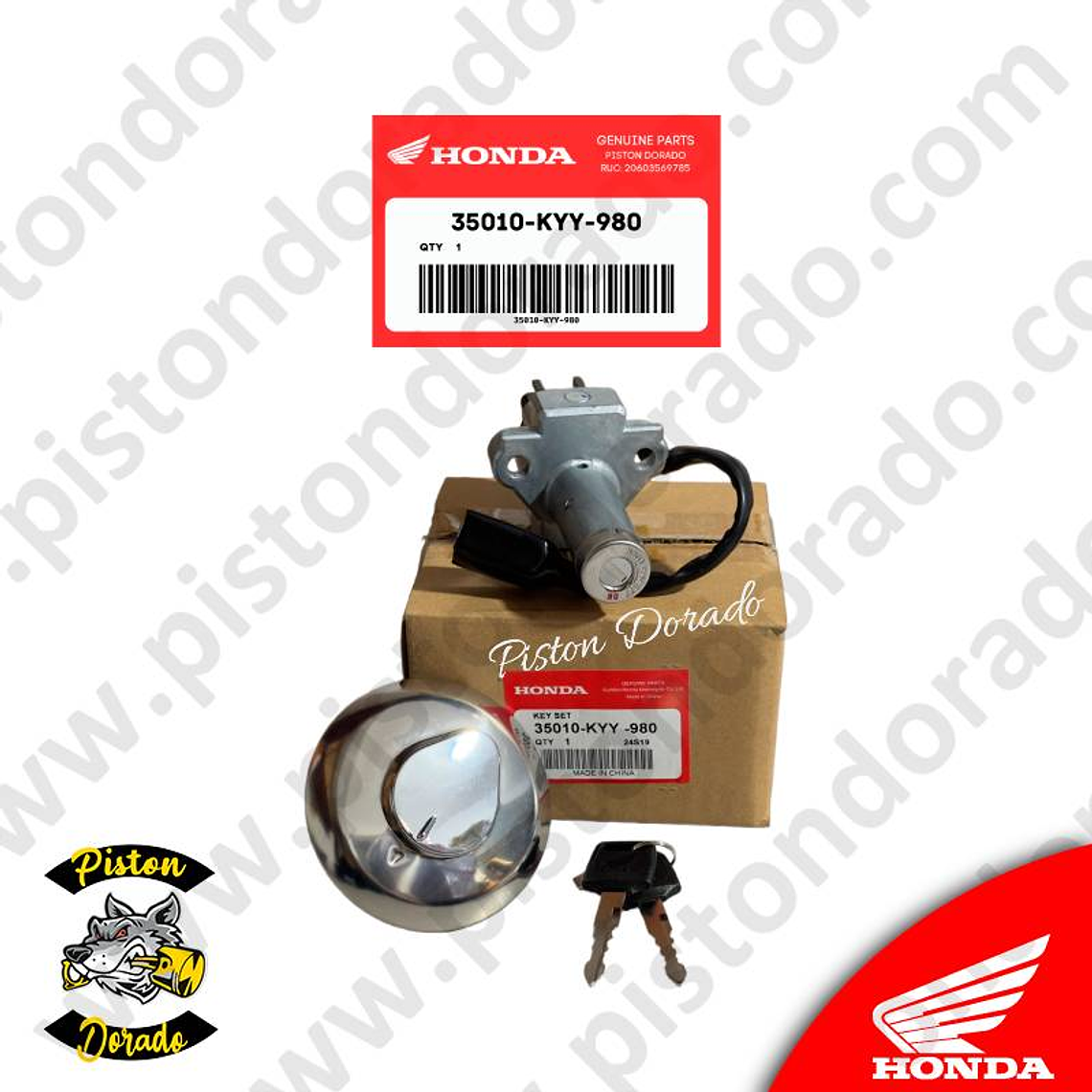 Kit de chapa de encendido y bloqueo GL125 Honda Original 1