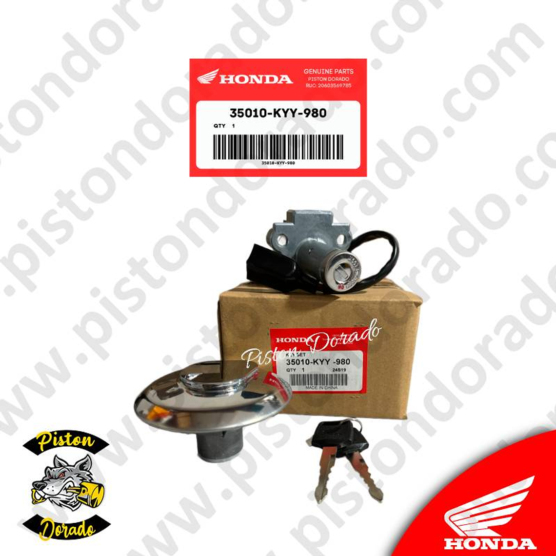 Kit de chapa de encendido y bloqueo GL125 Honda Original 2