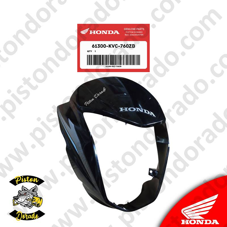Mascara de faro delantero negro NEW STORM 125 Honda Original 2