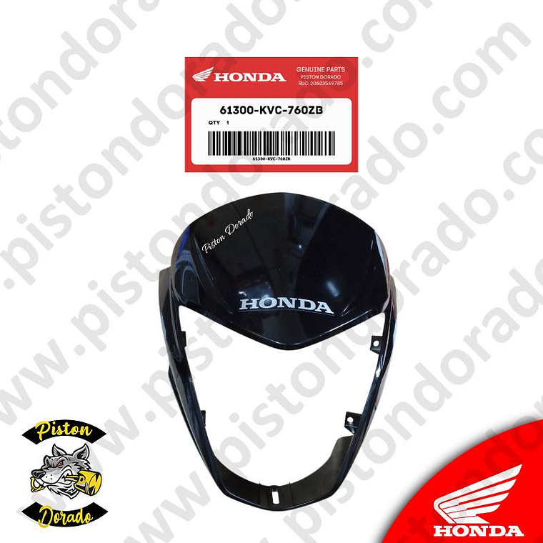 Mascara de faro delantero negro NEW STORM 125 Honda Original 1