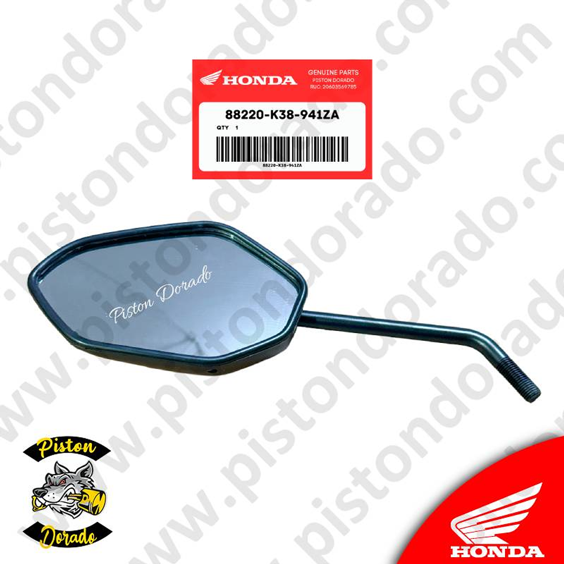 Espejo izquierdo negro NAVI y XBLADE Honda Original 1