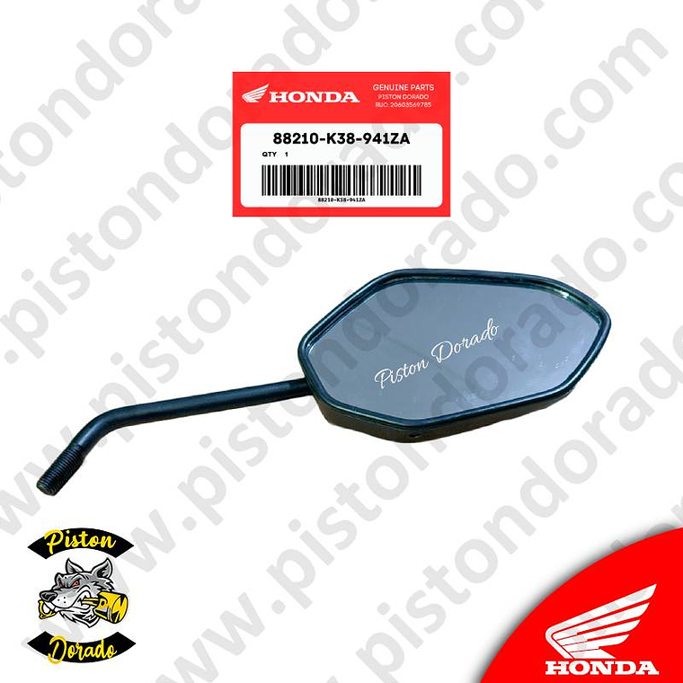 Espejo derecho negro NAVI y XBLADE Honda Original 1