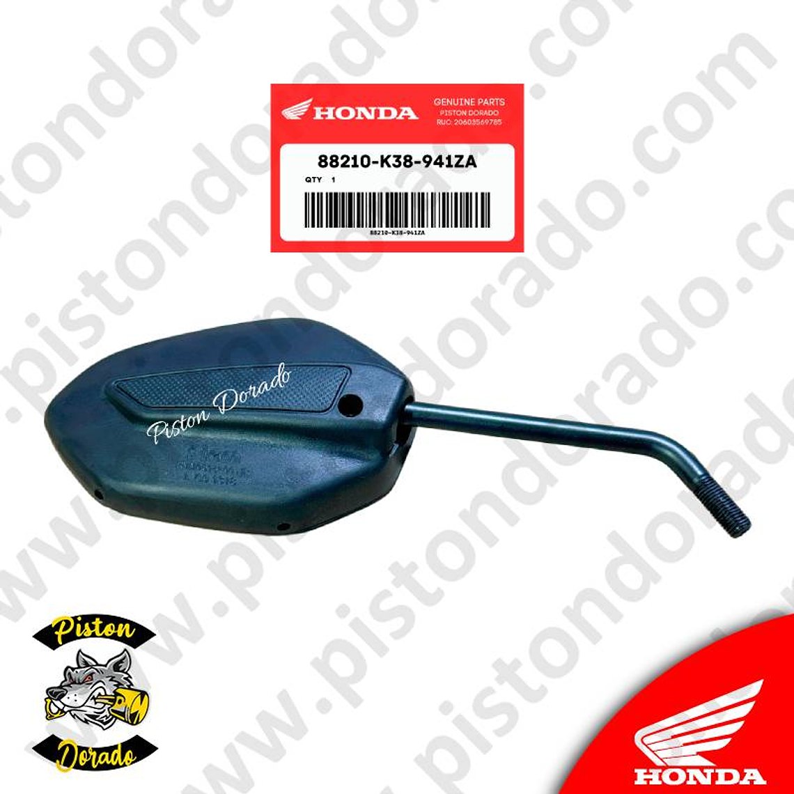 Espejo derecho negro NAVI y XBLADE Honda Original 2