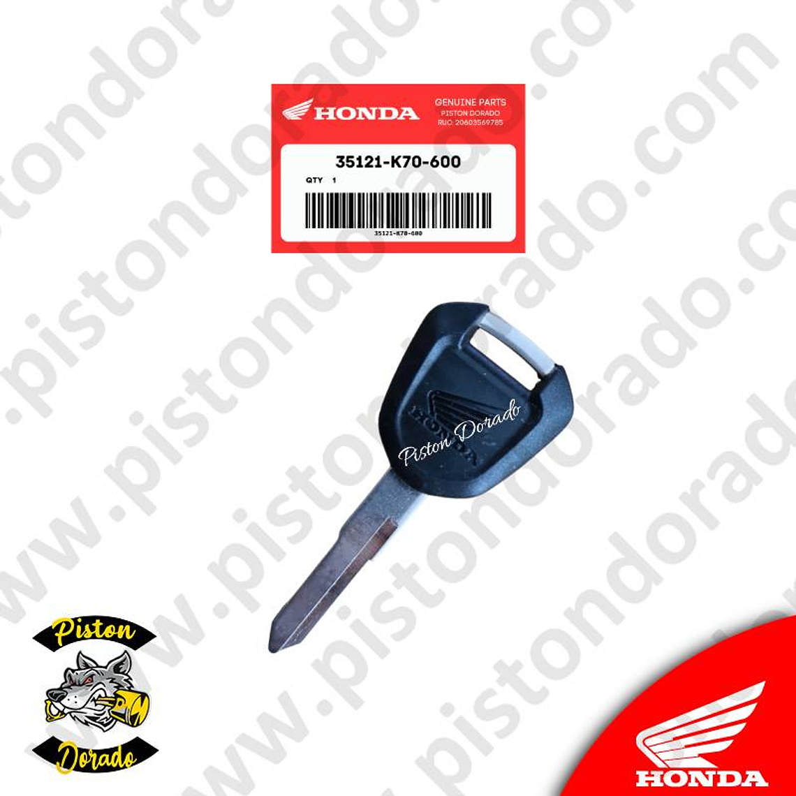 Llave ciega CB190R Honda Original 2