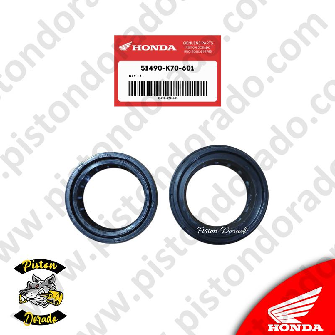 Juego de reten y guardapolvo de barra delantera CB190R Honda Original 1