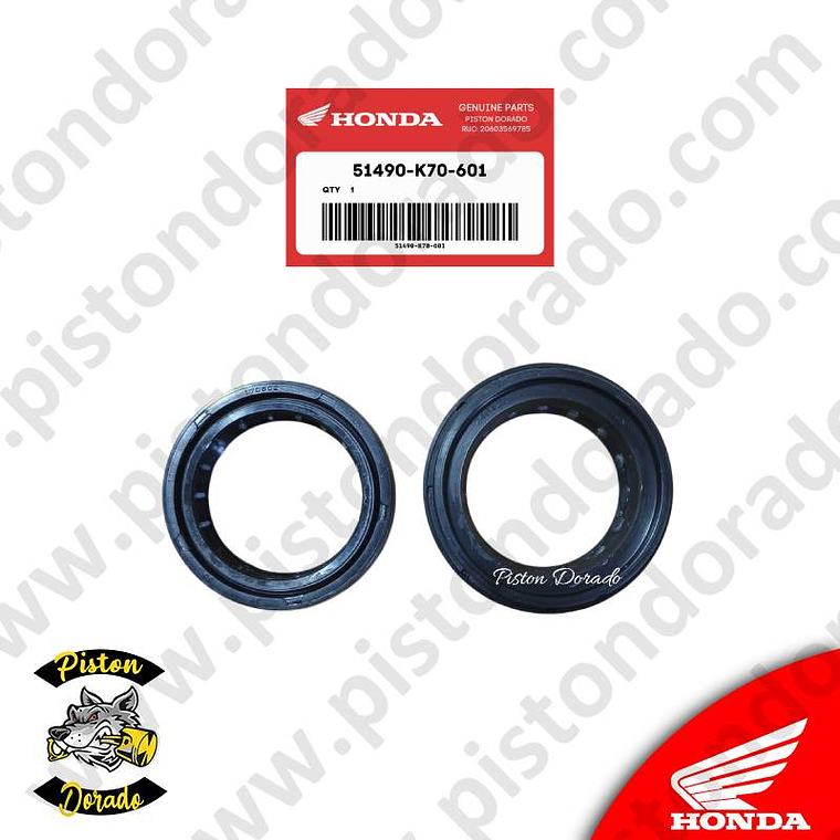 Juego de reten y guardapolvo de barra delantera CB190R Honda Original 1