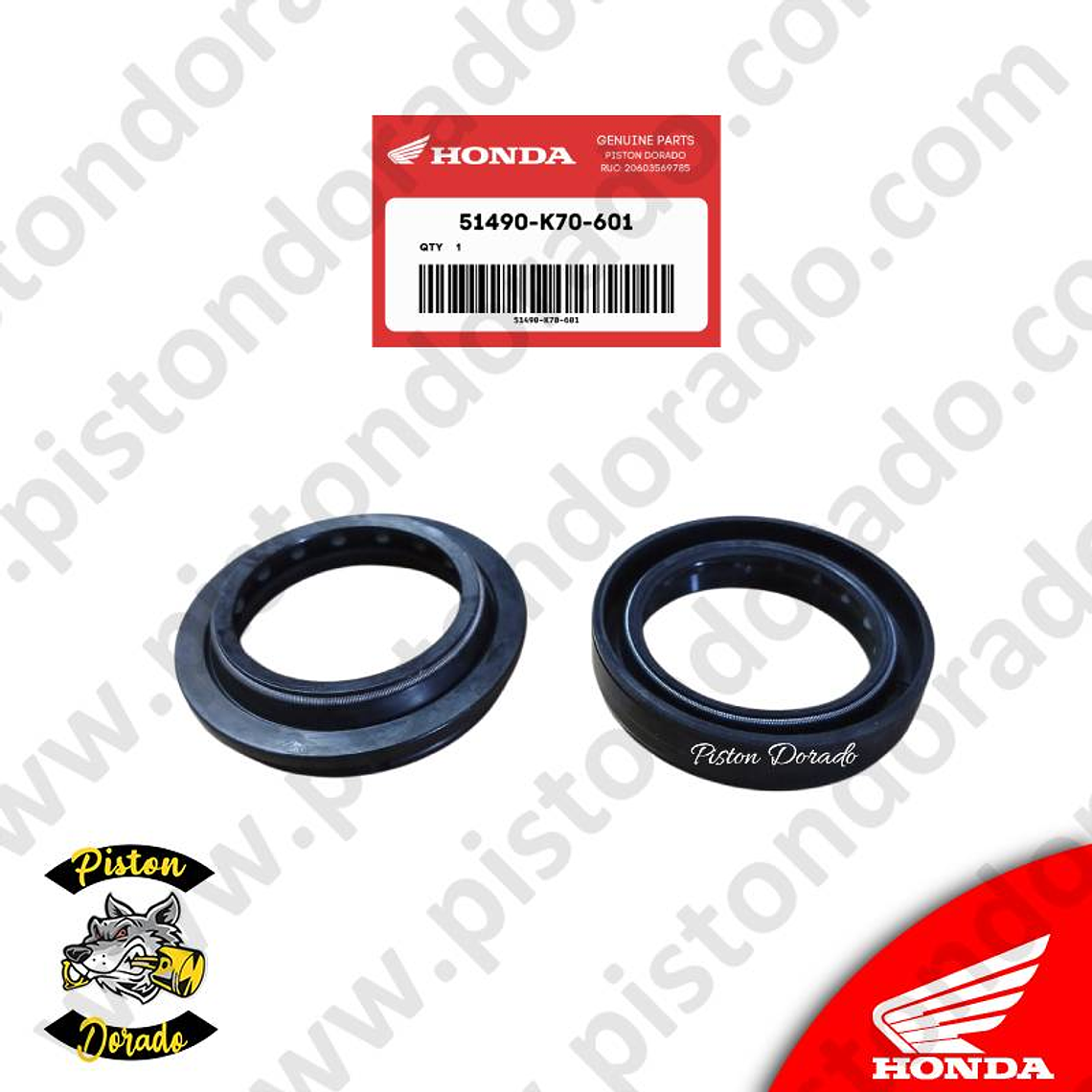 Juego de reten y guardapolvo de barra delantera CB190R Honda Original 2