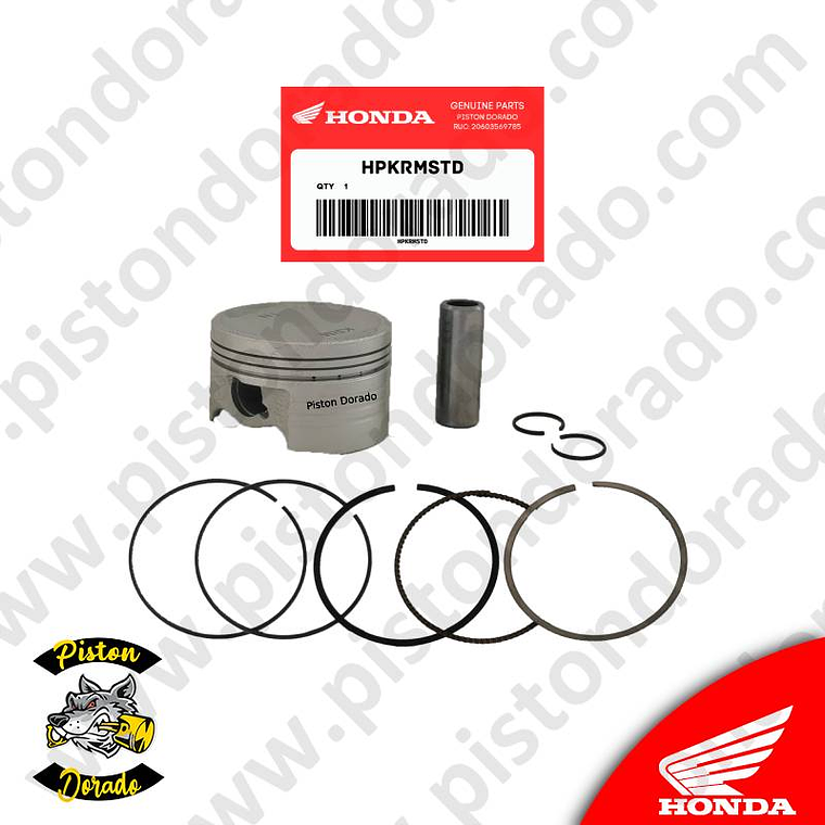 Kit de pistón estándar XR150L y CBF150 INVICTA v2 Honda Original 1