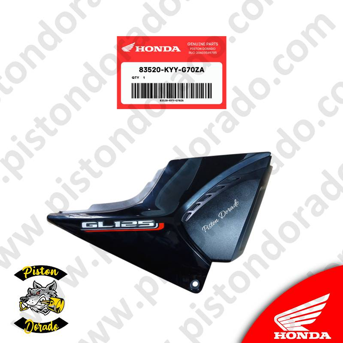 Cubierta lateral derecho GL125 Honda Original 1